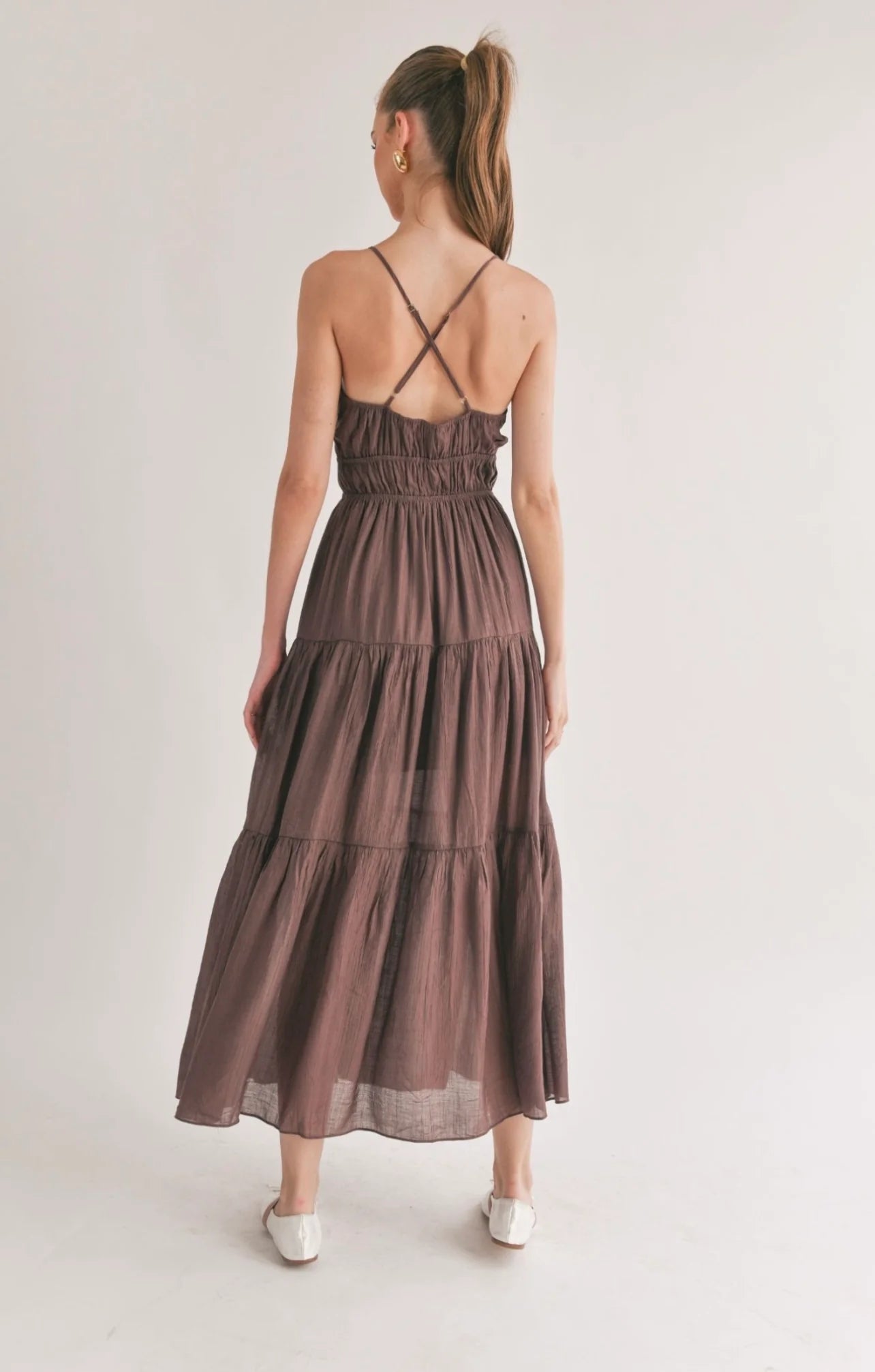 Sage the Label Light a Fire Maxi Dress - Chocolate Brown