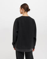 Load image into Gallery viewer, Brunette the Label Brunette NYBF Varisty Crewneck - Washed Black
