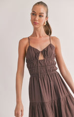 Load image into Gallery viewer, Sage the Label Light a Fire Maxi Dress - Chocolate Brown
