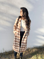 Load image into Gallery viewer, Sage the Label Nature Lover Plaid Coat - Taupe Brown
