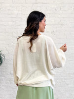 Load image into Gallery viewer, Sadie &amp; Sage Thrive Open Knit Cardigan - Ivory
