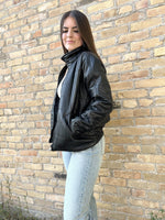 Load image into Gallery viewer, RD Style Kate Faux Leather Quilted Bomber Jacket - Black
