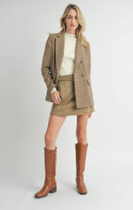 Load image into Gallery viewer, Sadie &amp; Sage Nicola Houndstooth Blazer - Taupe Multi
