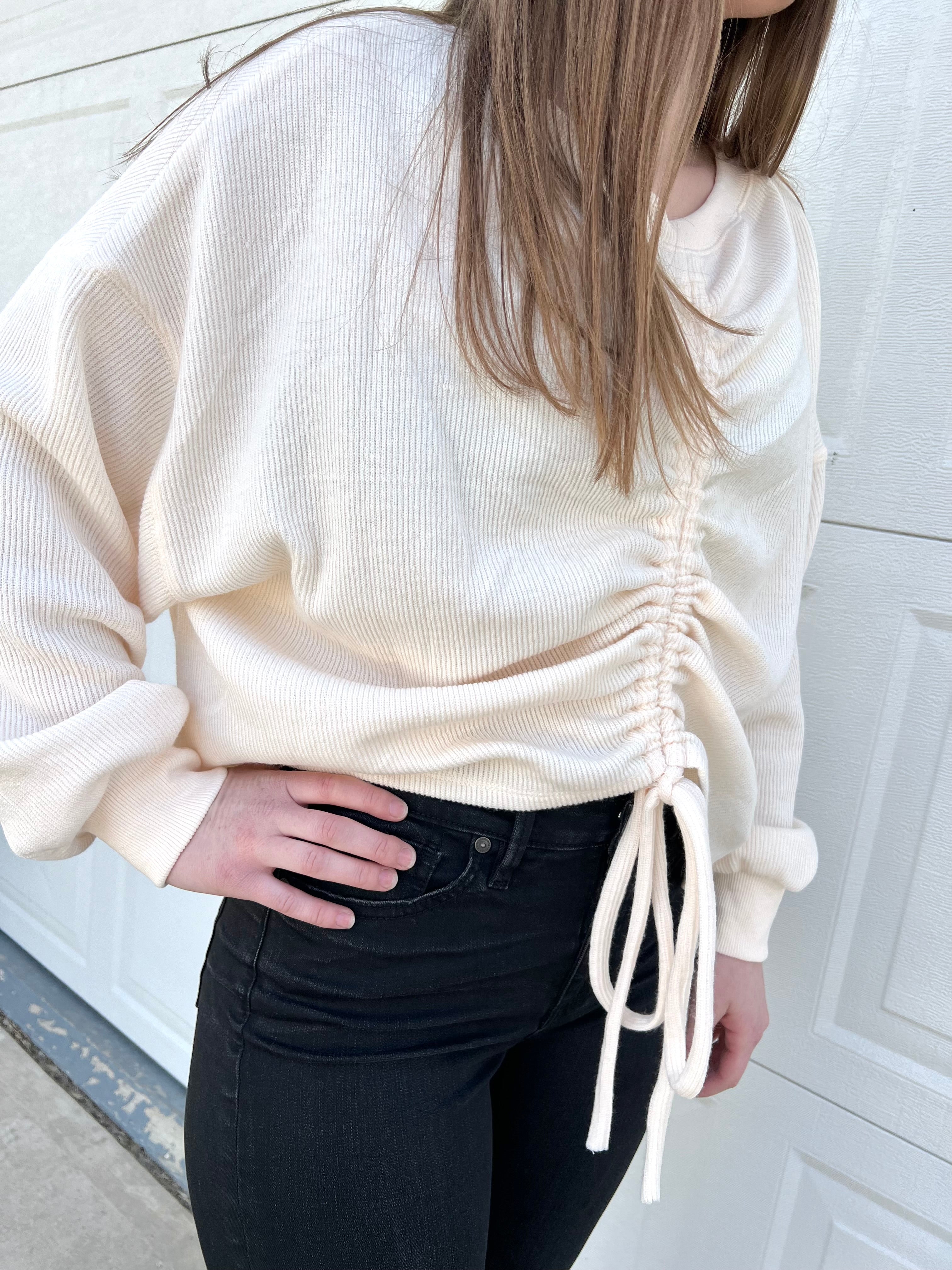 Sage the Label Easily Reversible Knit Top - Ivory
