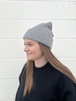 Load image into Gallery viewer, Kootenay Knit Canada-Made Recycled Waffle Knit Beanie - Grey
