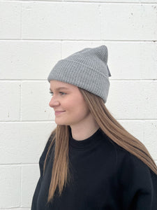 Kootenay Knit Canada-Made Recycled Waffle Knit Beanie - Grey