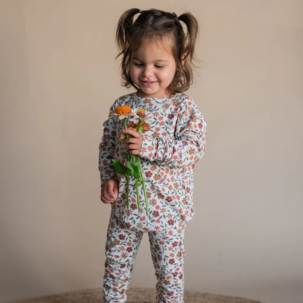 Roobear Fall Floral Two-Piece Pajamas