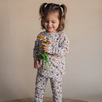 Load image into Gallery viewer, Roobear Fall Floral Two-Piece Pajamas
