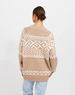 Load image into Gallery viewer, Brunette the Label Fair Isle Knit Sweater - Fawn
