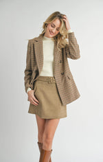 Load image into Gallery viewer, Sadie &amp; Sage Nicola Houndstooth Blazer - Taupe Multi
