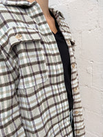 Load image into Gallery viewer, Sage the Label Art Deco Plaid Shacket - Mint Brown
