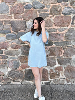 Load image into Gallery viewer, Brunette the Label Oversized Tee Dress - Denim Blue
