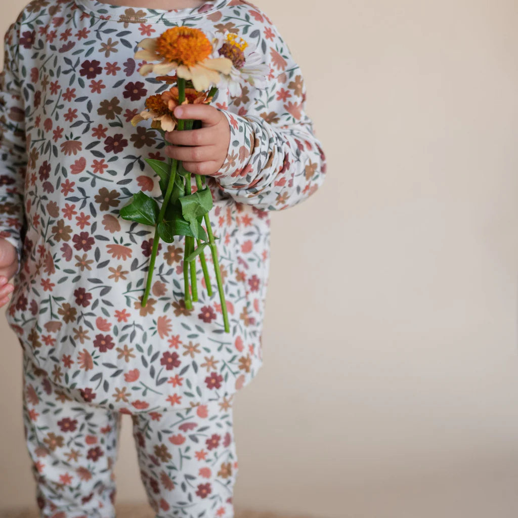 Roobear Fall Floral Two-Piece Pajamas