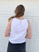 Load image into Gallery viewer, RD Style Heine Gauze Tank Top - White
