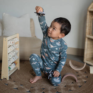 Roobear Space Dinos Two-Piece Pajamas