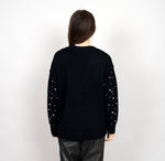 Load image into Gallery viewer, RD Style Raziella Pearl Cardigan - Black
