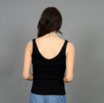 Load image into Gallery viewer, RD Style Lali Vneck Knit Tank - Black
