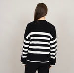 Load image into Gallery viewer, RD Style Magda Striped Crewneck Pullover - Black
