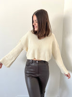 Load image into Gallery viewer, Sage the Label Julia Vneck Sweater - Ivory
