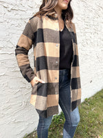 Load image into Gallery viewer, RD Style Sadie Plaid Shacket - Camel
