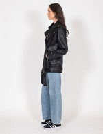 Load image into Gallery viewer, Brunette the Label Florence Vegan Leather Jacket - Black
