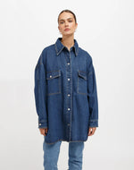 Load image into Gallery viewer, Brunette the Label Shania Denim Jacket - Indigo Denim
