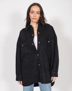 Brunette the Label Shania Denim Jacket - Black Denim