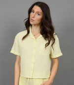 Load image into Gallery viewer, RD Style Anastasia Gauze Short Sleeve Shirt - Lemon Lime
