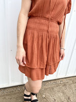 Load image into Gallery viewer, RD Style Pania Ruffle Dress - Baked Clay
