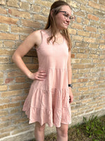 Load image into Gallery viewer, RD Style Tracy Tiered Tank Dress - Dried Rose
