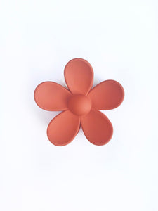 Solid Flower Claw Hair Clip