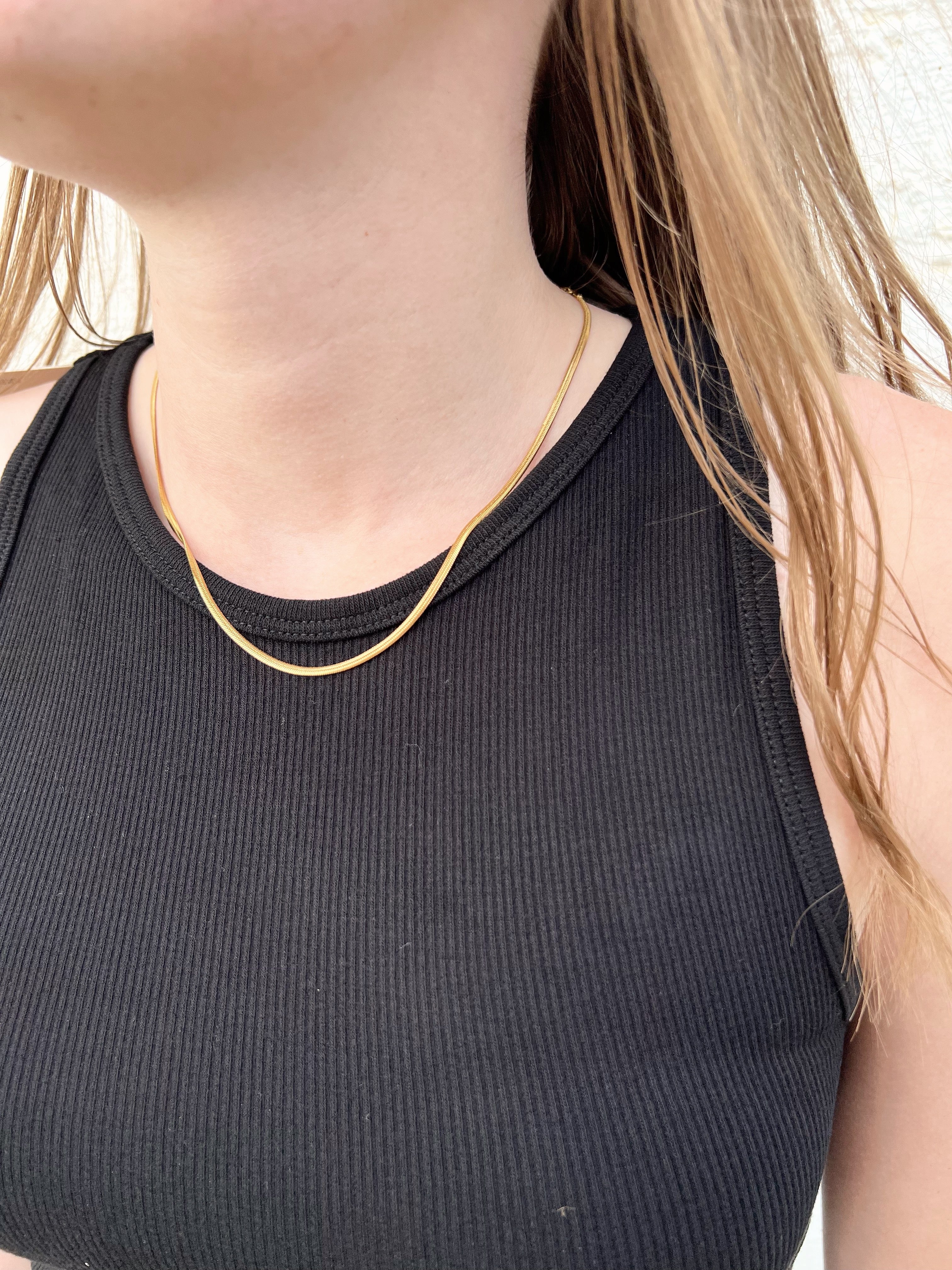 Namaste Jewelry Dunn Herringbone Necklace - Gold